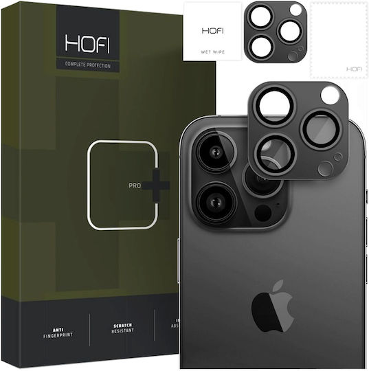 Hofi Fullcam Pro+ Протектор за камера Метална рамка Черен за iPhone 15 Pro / 15 Pro Max