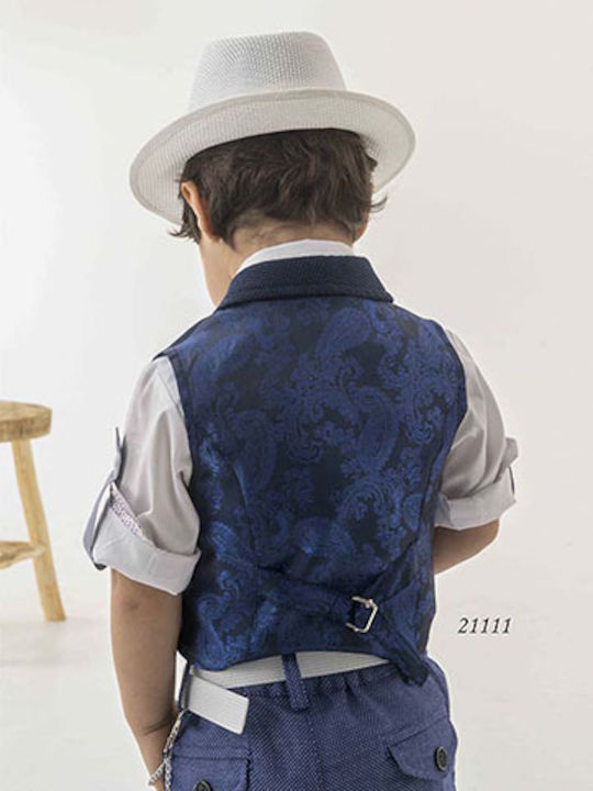 Bonito Baby Βαπτιστικό Κοστούμι Μπλε 5τμχ Bonito Baby Βαπτιστικό Κοστούμι Μπλε 5τμχ