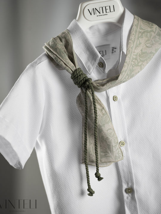 Vinteli Vinteli Baptism Suit with Vest for Boys White