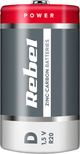 Rebel Zinc D Batteries 1.5V 2 pack