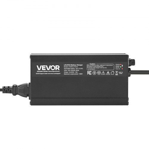 Vevor 12V 10A Lithium Battery Charger 14.6V AC-DC LiFePO4 Smart Charger RV
