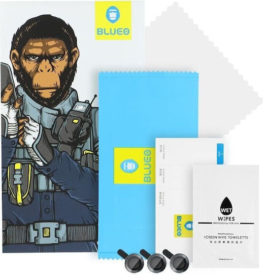Blueo 5d Mr Monkey Armor Camera Protection Tempered Glass Black for the Galaxy S24