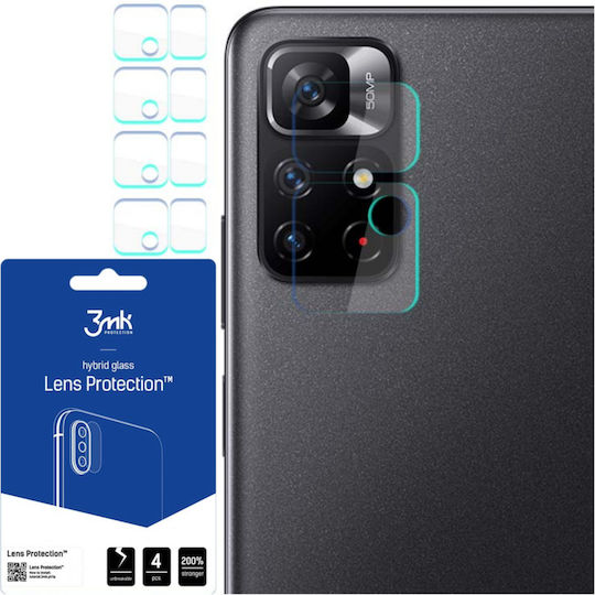 3MK 4-Pack Protecție Cameră Tempered Glass Transparent pentru Redmi Note 11S 5G