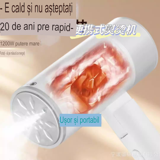 UltraSteam SC02 Aparat de călcat cu abur pentru haine de Mână 1200W cu rezervor 280ml Alb