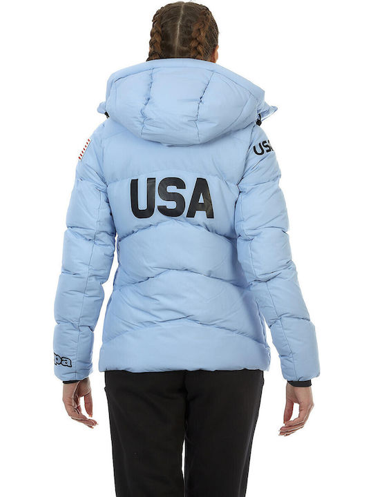 Kappa 165649-0012 Γυναικείο Μπουφάν για Σκι & Snowboard Μπλε