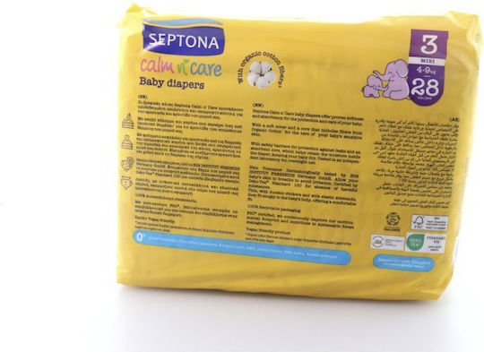 Septona Tape Diapers No. 3 for 4-9kg 28pcs