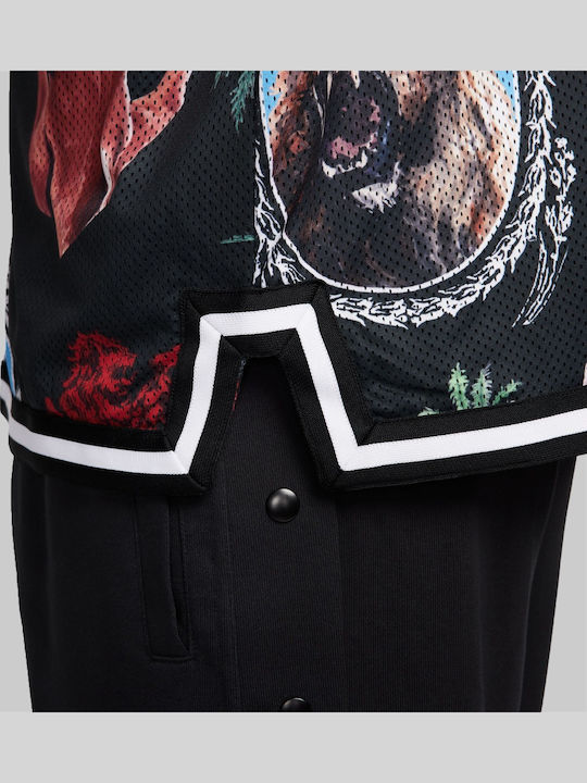 Lebron Basketball Langärmlig Flanell Hemd Schwarz