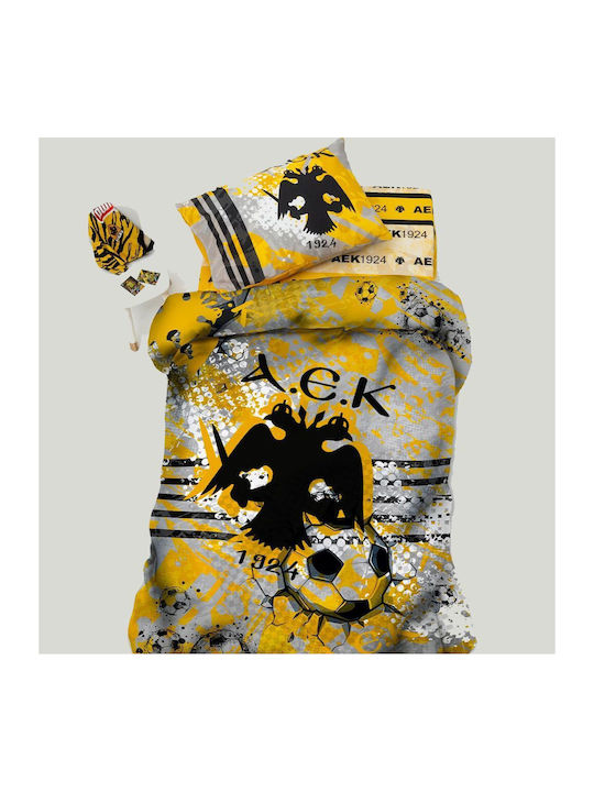 Palamaiki Aek 1924 Kids Cotton Pillowcase Set 50x70cm Yellow