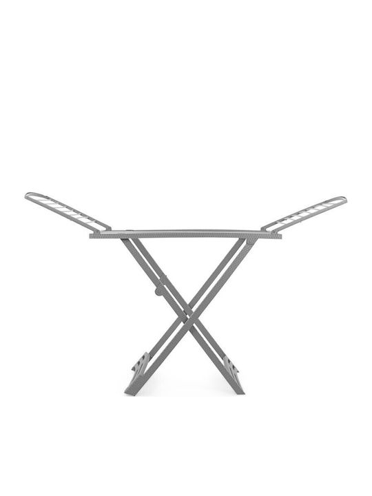 Viosarp Folding Floor Clothes Drying Rack Made of Plastic with 20m Hanging Length Silver