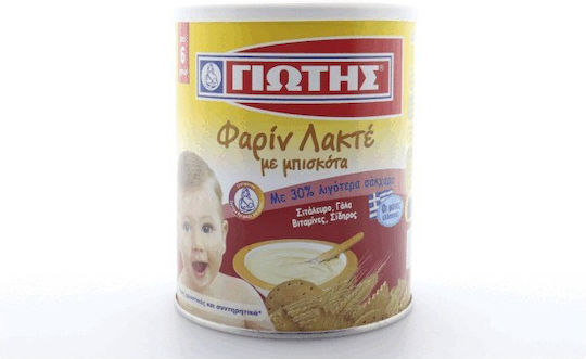 Γιώτης Βρεφική Κρέμα Φαρίν Λακτέ με Γεύση Μπισκότο 300gr για 6+ Μηνών