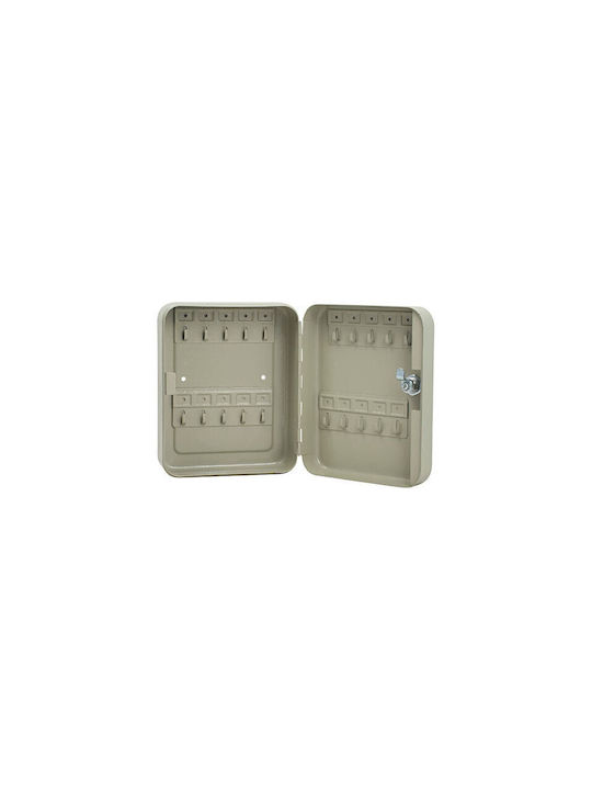 Krausmann Wall Key Holder Metallic 48 positions with Lock 20x7.5x25cm