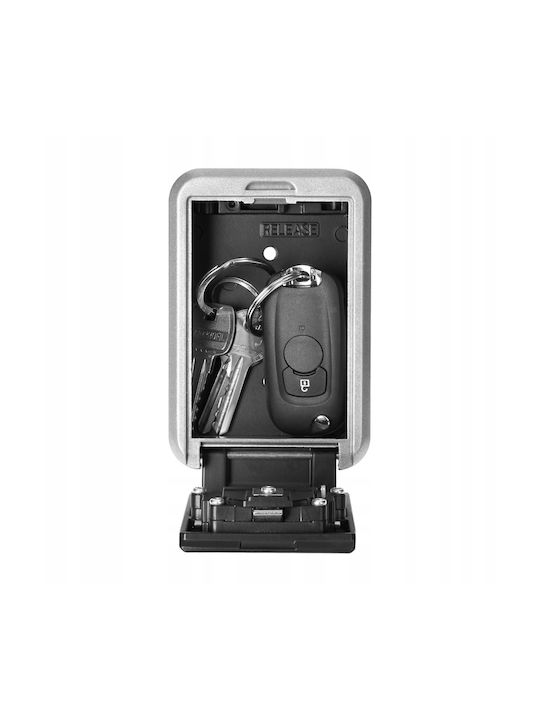 Orno Wall-Mounted Combination Key Holder Metallic With Combination Dial 10 Hooks 12.5x9.5x9.5cm
