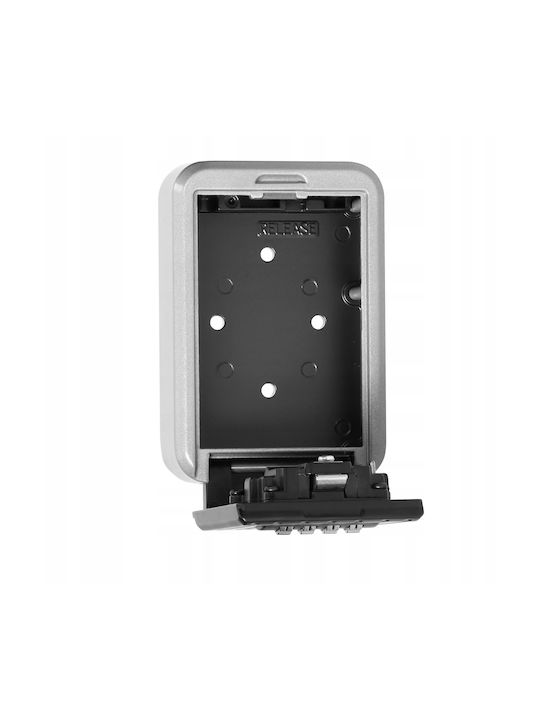 Orno Wall-Mounted Combination Key Holder Metallic With Combination Dial 10 Hooks 12.5x9.5x9.5cm