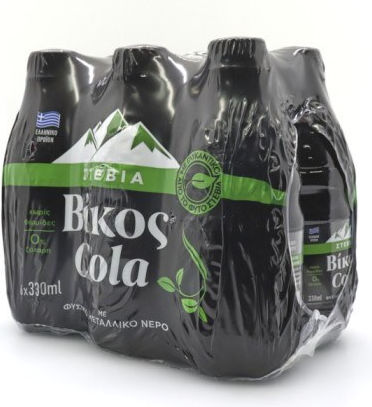 Vikos Cola with Carbonation in Bottle 56252 6x330ml