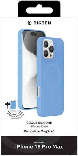Husă Protectoare Bigben iPhone 16 Pro Max Compatibil Cu Magsafe Albastru