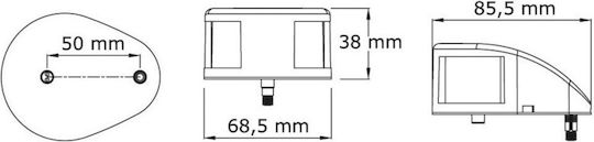 Osculati Green Mounted Light White Boat Up To 12m