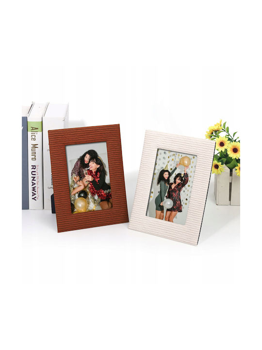 Loveinstant Plastic Photo Frame with Brown Frame