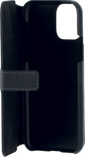 Façonnable Калъф Фолио iPhone 11 Pro Max Фолио Sellier Лакиран Черен Копче