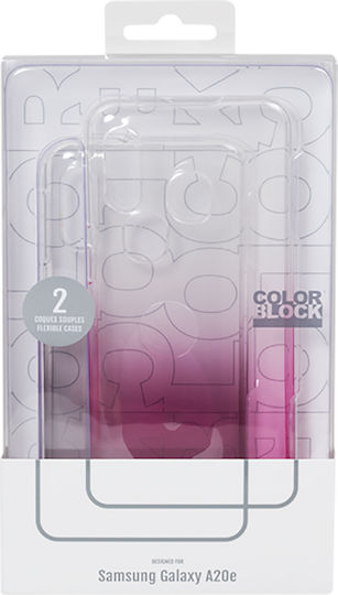 Color Block Soft Case Pack Galaxy A20e Ultra Resistant Black