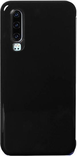 Калъф Цветен Блок Huawei P30 Картодържател Удароустойчив Черен