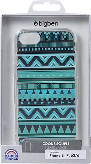 Bigben Husa Conectată Iphone 6 6s 7 8 Se 2022 Model Hibrid Oglindă Covor Albastru Blue