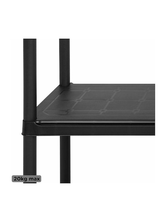 Raft Plastic Negru 75x32x176cm