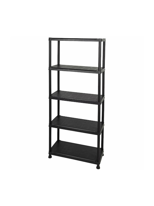 Raft Plastic Negru 75x32x176cm