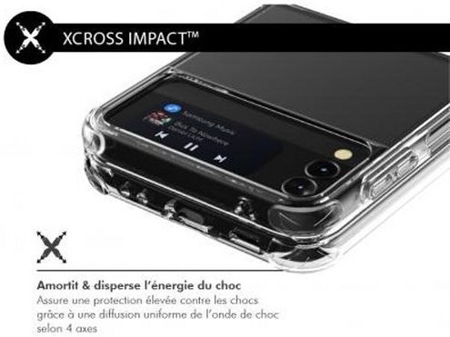 Force Case Double Reinforced Case Samsung Galaxy Z Flip 3 Duo Transparent