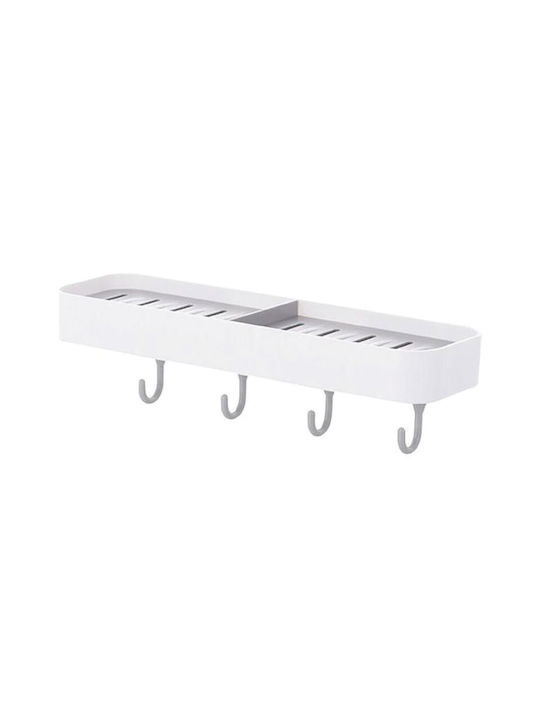 Γαντζάκια21388 Plastic Soap Dish Wall Mounted White