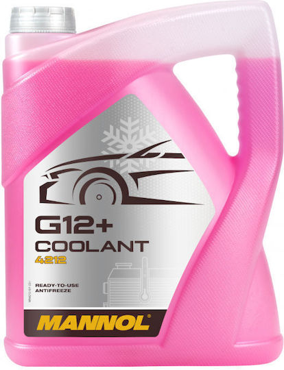 Mannol G12+ Coolant Антифриз за охладителна течност Мотоциклет G12+ -30°C Червен Цвят 5лт