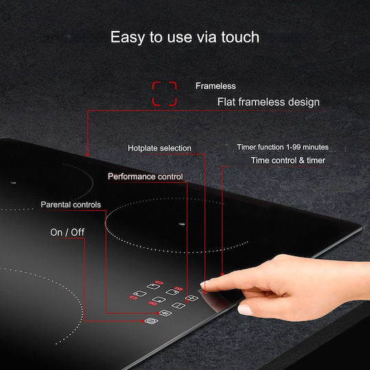 Bomann Smart Plită cu Inducție Autonom cu Funcție de Blocare 58x51εκ.