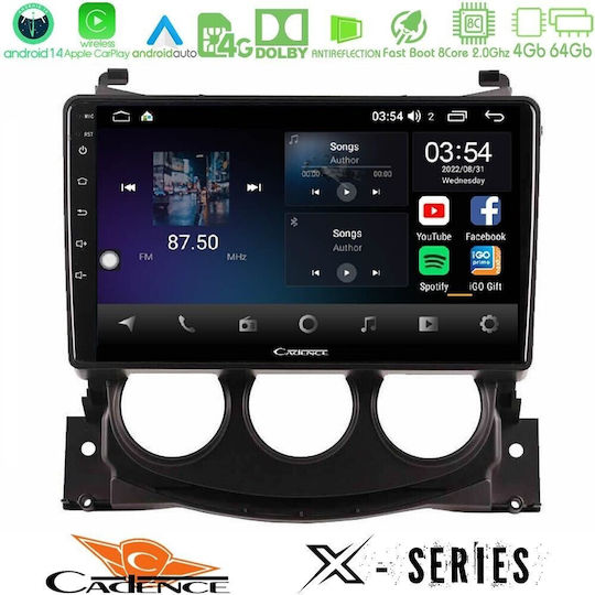 Cadence Ηχοσύστημα Αυτοκινήτου για Nissan 370Z 2009-2013 (Bluetooth/USB/WiFi/GPS/Apple-Carplay/Android-Auto) με Οθόνη Αφής 9"
