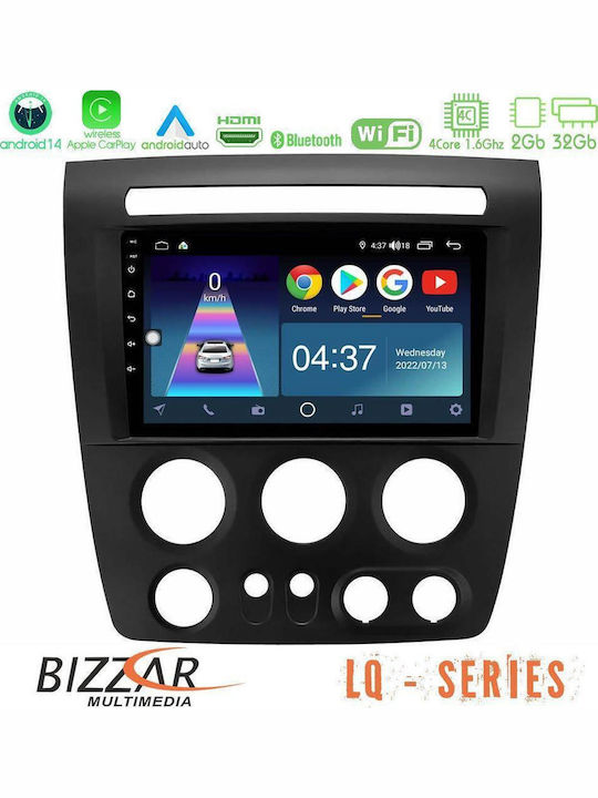 Bizzar Car Audio System Hummer H3 2005-2009 (Bluetooth/USB/WiFi/GPS/Apple-Carplay/Android-Auto) with Touch Screen 9"