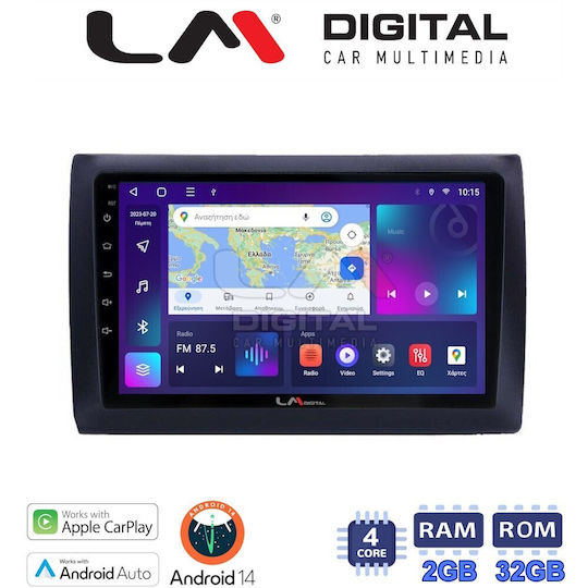 LM Digital Ηχοσύστημα Αυτοκινήτου για Fiat Stilo 2001 > 2008 (Bluetooth/USB/WiFi/GPS/Apple-Carplay/Android-Auto)