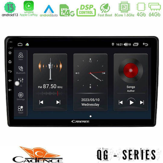 Cadence Auto-Audiosystem 2DIN (Bluetooth/USB/WiFi/GPS/Apple-Carplay/Android-Auto) mit Touchscreen 9"