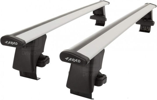 Farad Aluminum Car Roof Bars for Seat Exeo 4D 2009-2013 Set with Roof Rack Legs and Lock Silver