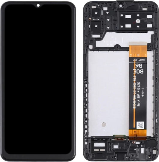 O ecran cu Mecanism Tactil și Cadru pentru Samsung Galaxy A13 (Negru)