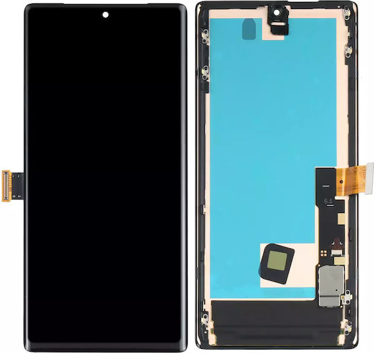 Οθόνη mit Touch-Mechanismus und Rahmen für Google Pixel 6 Pro (Schwarz)