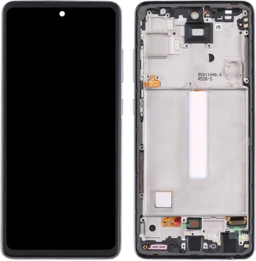 O ecran cu Mecanism Tactil și Cadru pentru Samsung Galaxy A52S 5G SM-A528B (Negru)