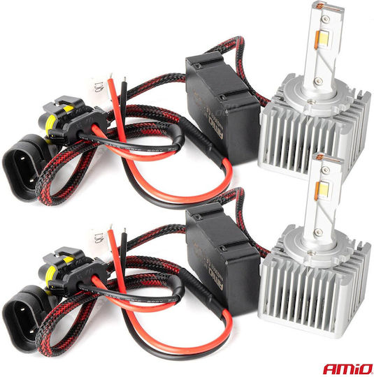 AMiO Лампи Автомобила D3S / D5S / D8S / D1S Canbus LED 6000К Хладно бяло 12-24V 50W 2бр