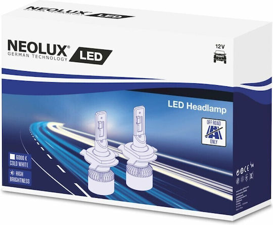 Neolux Λάμπες Αυτοκινήτου H18 / H7 LED 6500K Ψυχρό Λευκό 12V 2τμχ