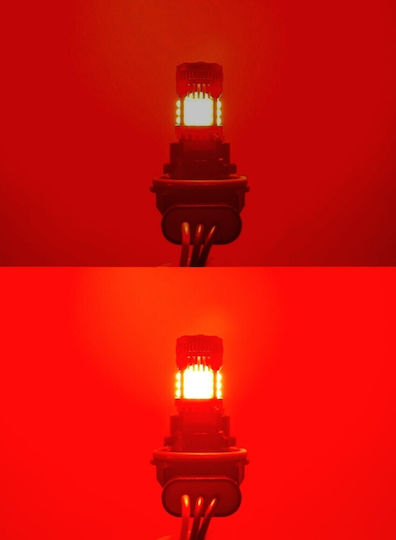 Lampa Auto P21/5W Canbus LED Roșie 12-24V