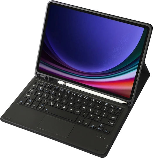 Touchpad Flip Cover με Πληκτρολόγιο στα Αγγλικά US Μαύρη (Galaxy Tab S9)