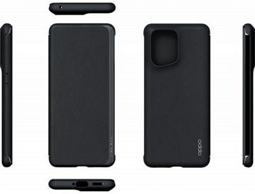 Oppo Калъф Тип Книга Oppo Find X5 Флип Калъф С Поставка За Карти Черен