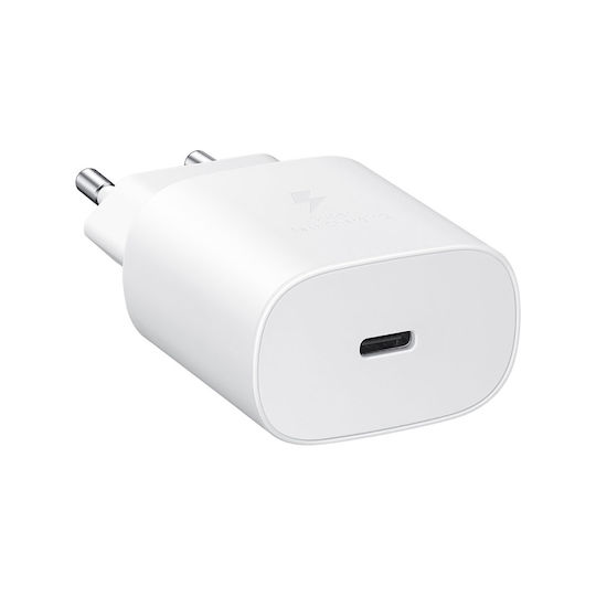 Samsung Charger Without Cable with USB-C Port 25W Power Delivery Whites (EP-TA800E Retail)
