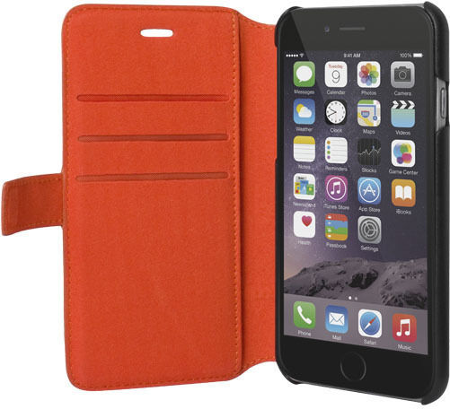 Façonnable Folio Case Iphone 6 Iphone 6s Micro Perforated Card Holder Orange