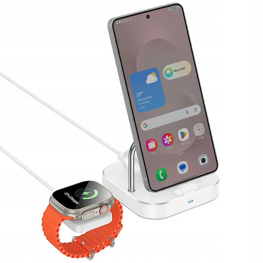 Hoco Ασύρματος Φορτιστής (Qi Pad) 5W Λευκός (CQ16A)