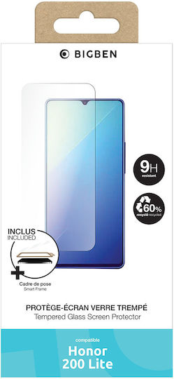 Bigben Screen Protector Honor 200 Lite In Flat Tempered Glass Smartframe Transparent