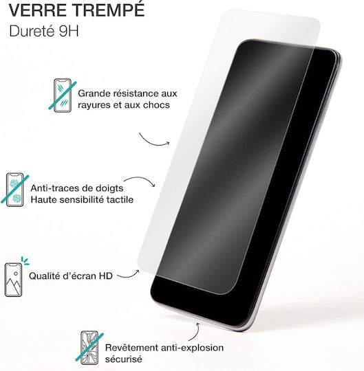 Bigben Screen Protector Compatible with Samsung Galaxy A16 4G/5G Tempered Glass 2.5D Transparent