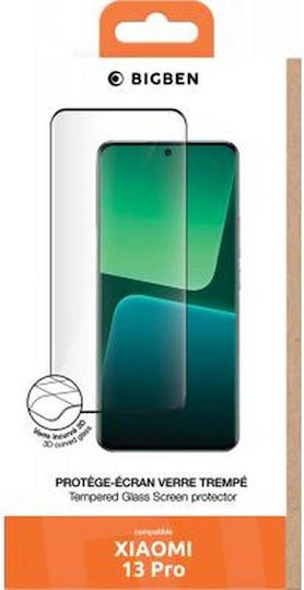 Bigben Connected Tempered Glass Screen Protector Xiaomi 13 Pro Smudge Proof 3d Transparent Black